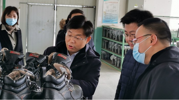 省工會領導蒞臨百華鞋業